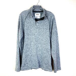 Sonoma Goods For Life Men's 1/4 Snap Pullover Size M Gray Knit Front Pockets